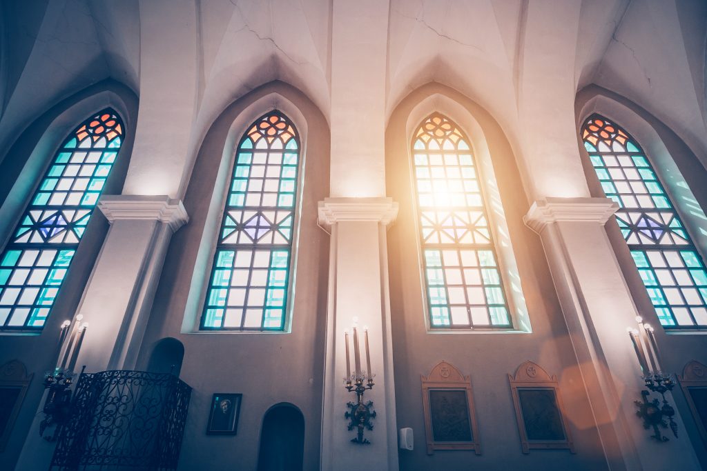 Neighborhoods of New Orleans, cathedral, stained glass