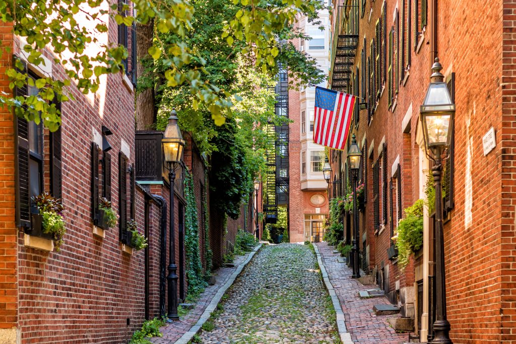 Most Beautiful Neighborhoods in America, Beacon Hill, Boston, Massachusetts, Cobblestone, historic, scenic 