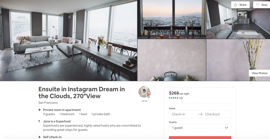 Top 10 Airbnbs in San Francisco, Instagram Dream, Fancy Apartment, Big Windows, Luxury