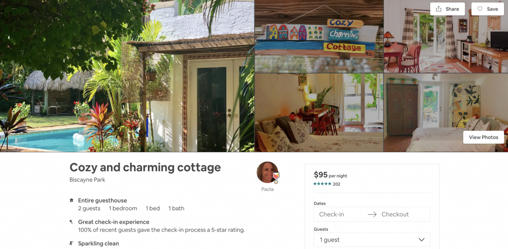 Airbnbs in Miami, cottage, pool, vacation