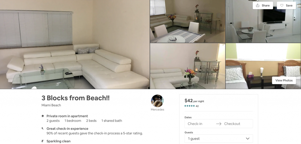 Airbnbs in Miami, beach, vacation