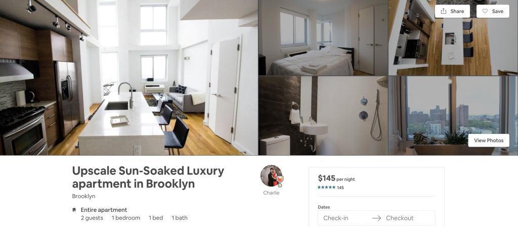 most in-demand airbnbs in New York, natural light, brooklyn, one bedroom