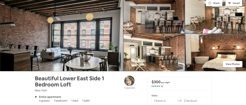 most in-demand airbnbs in New York, lower east side, loft, big windows, natural light