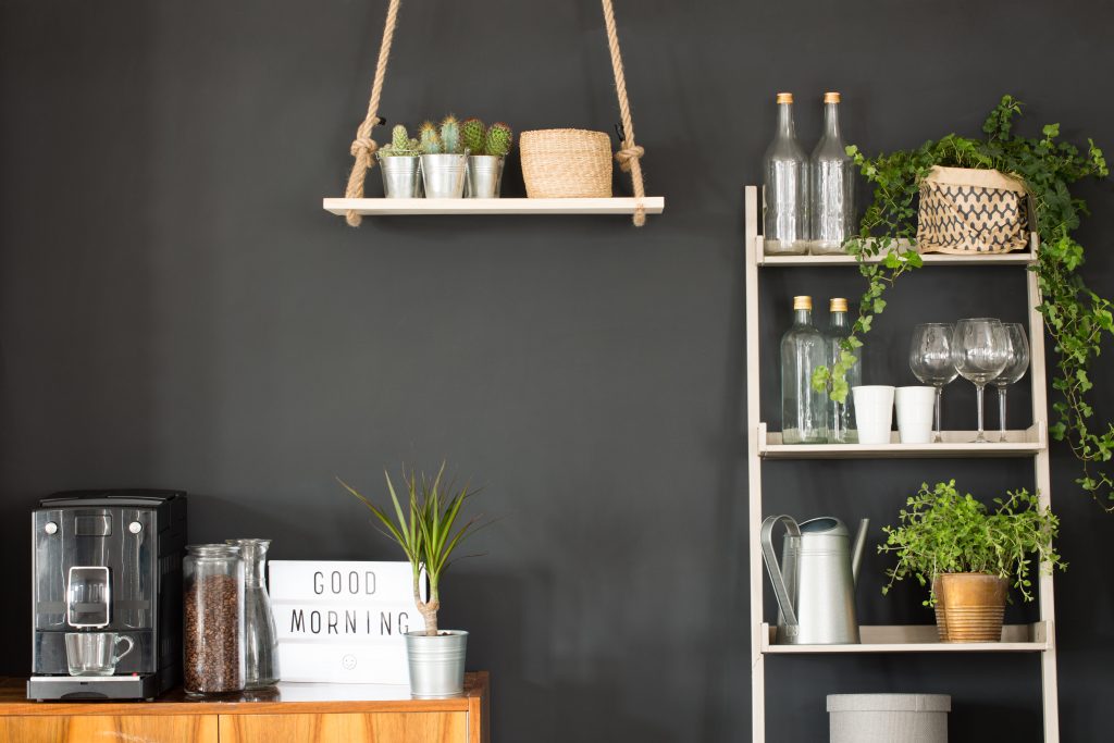 summer design tips 2019, plants, flora, hanging plants, kitchen, interior design